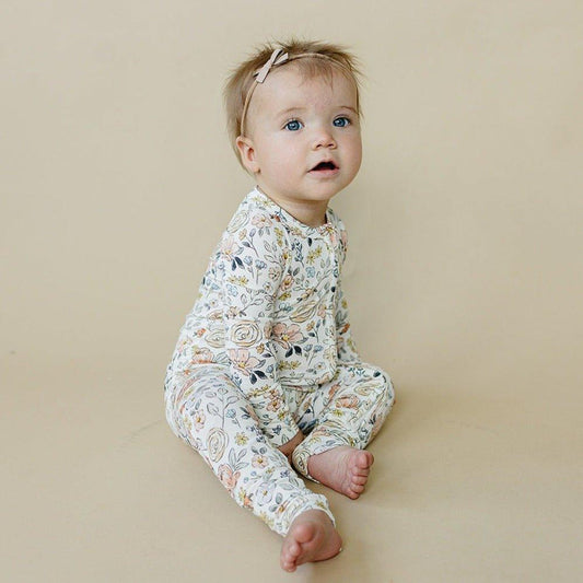 Pastel Petals Modal Zippy Romper