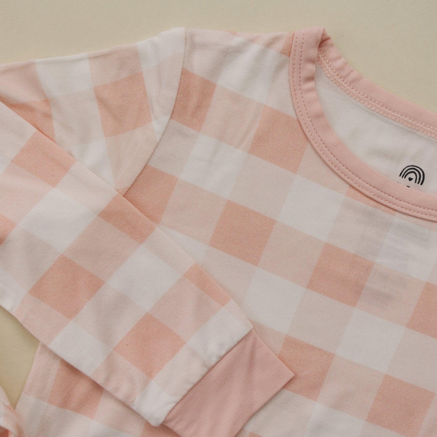 Pink Gingham 2pc Bamboo Pajama Set