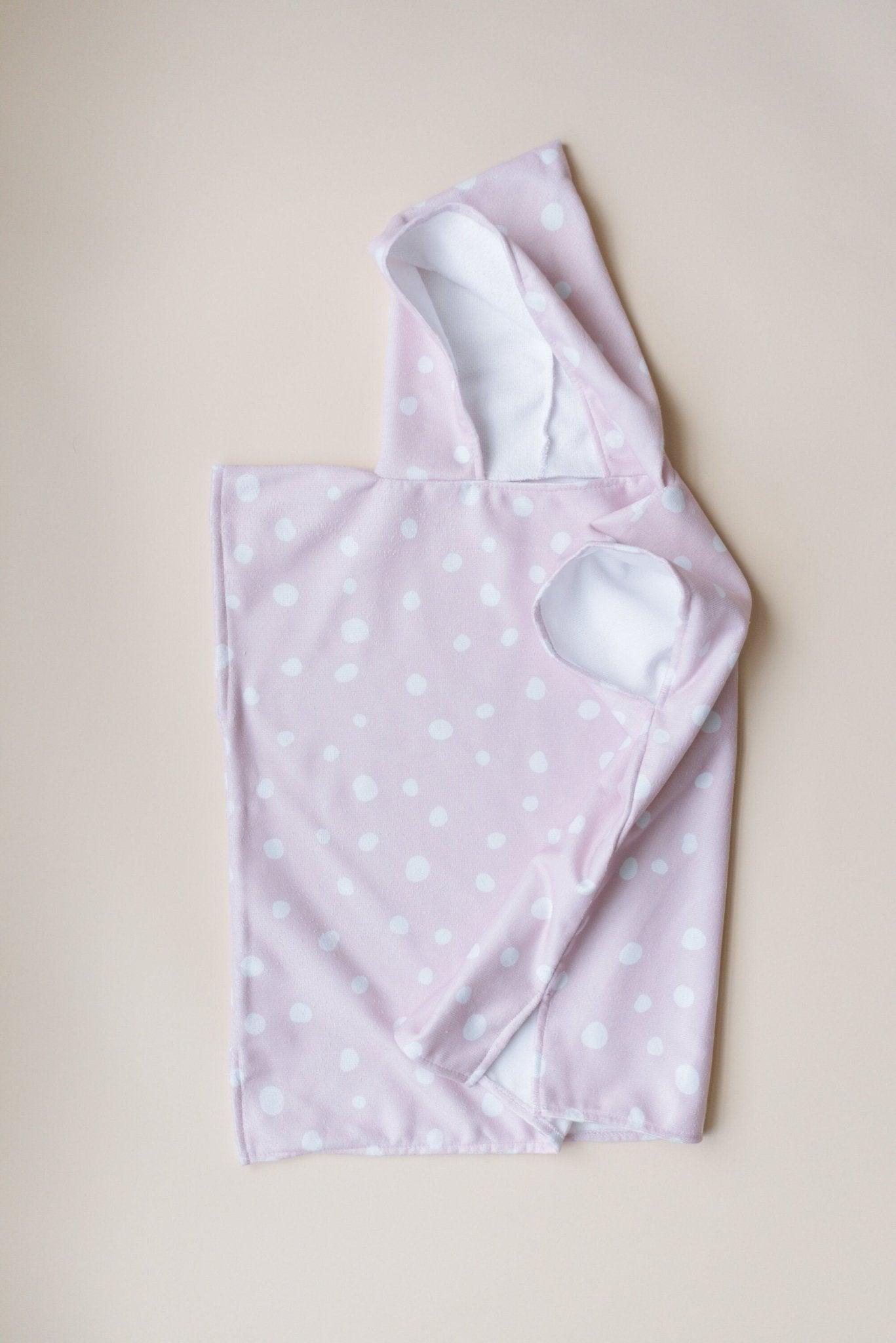 Pink Polka Dot Beach Towel Poncho