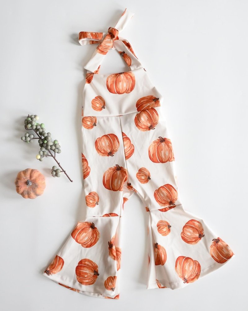 Andi Pleated Bell Bottom Jumpsuit  - Pumpkin Patch