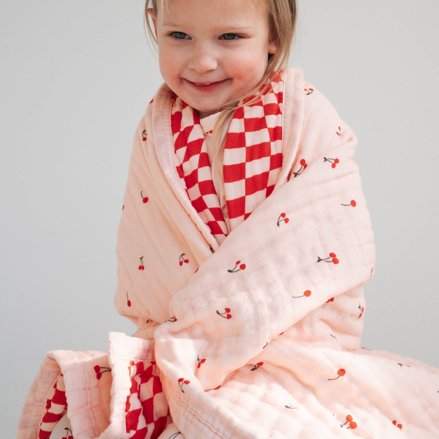 Cherry| Reversible Muslin Quilt