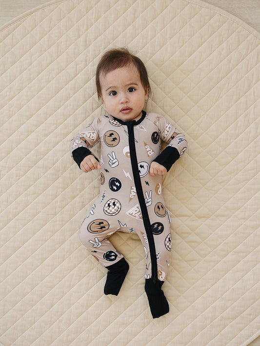 Bamboo Zip Romper | Latte Rad Vibes