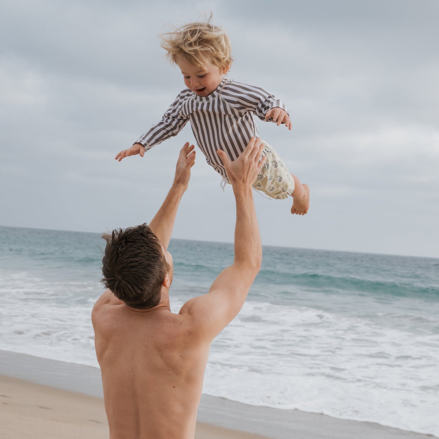 Child Rash Guard | Olive Stripe