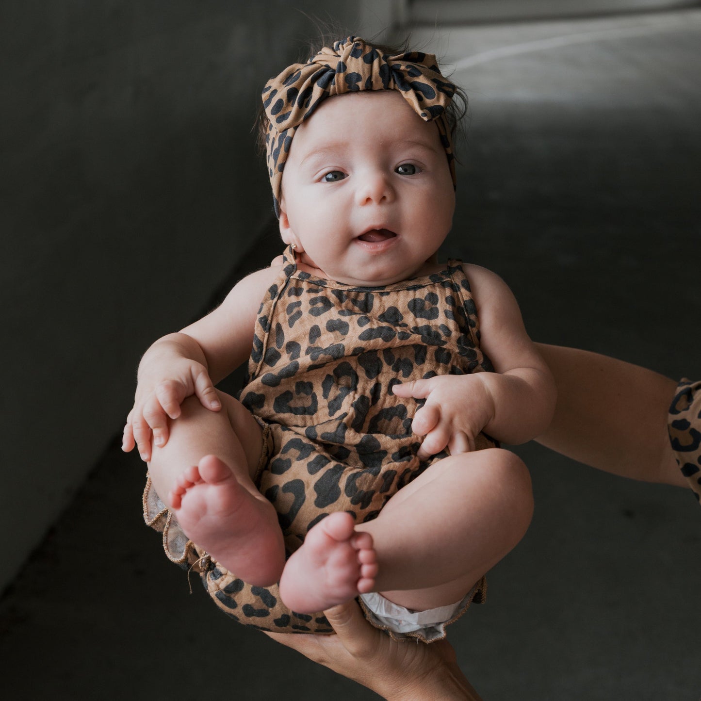 Muslin Sleeveless Tank Romper | Leopard