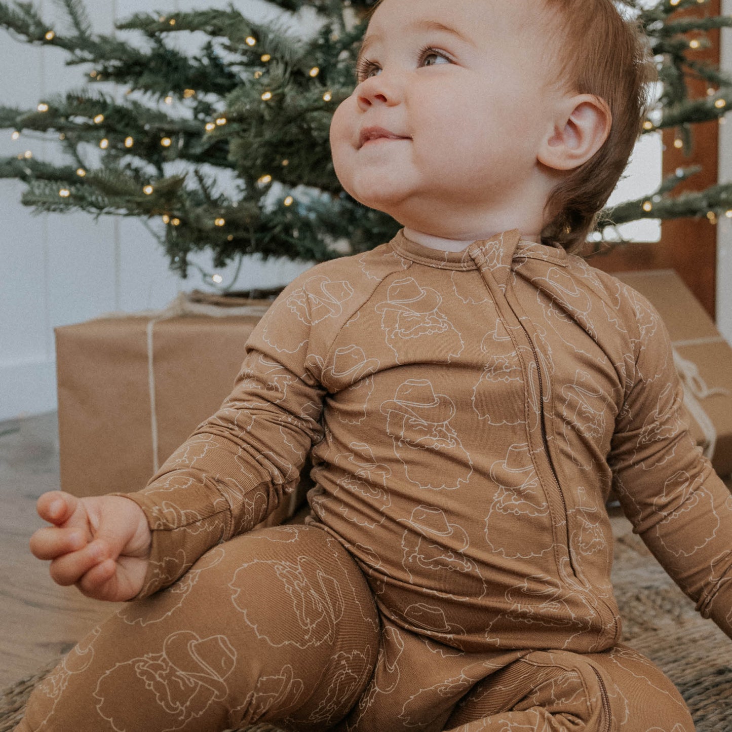 Ranch Santa | Bamboo Zip Romper