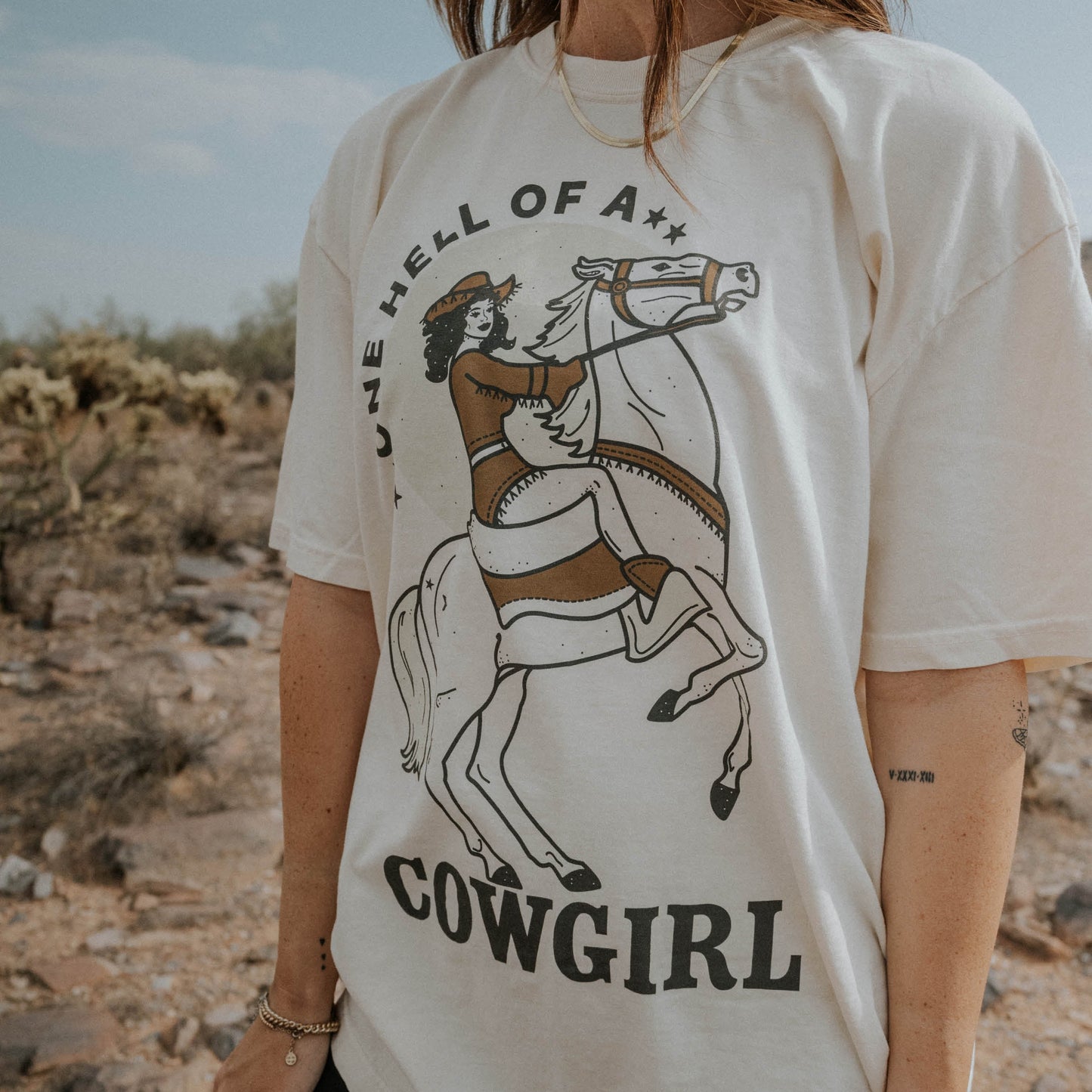 One Hell Of A Cowgirl | Oversized Tee