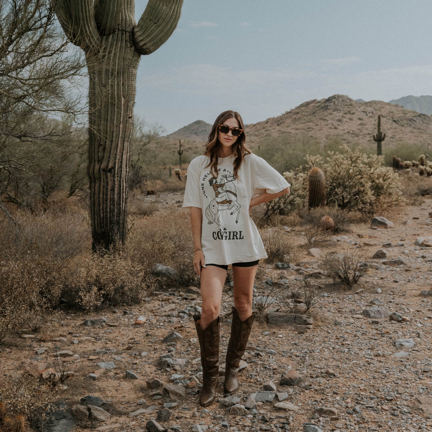 One Hell Of A Cowgirl | Oversized Tee