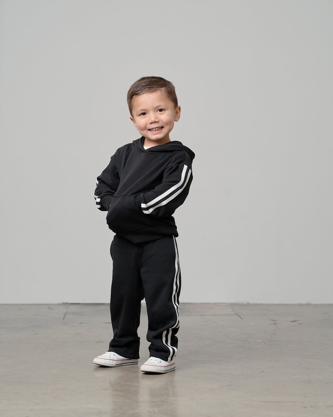 Side Trim Hoodie - Black