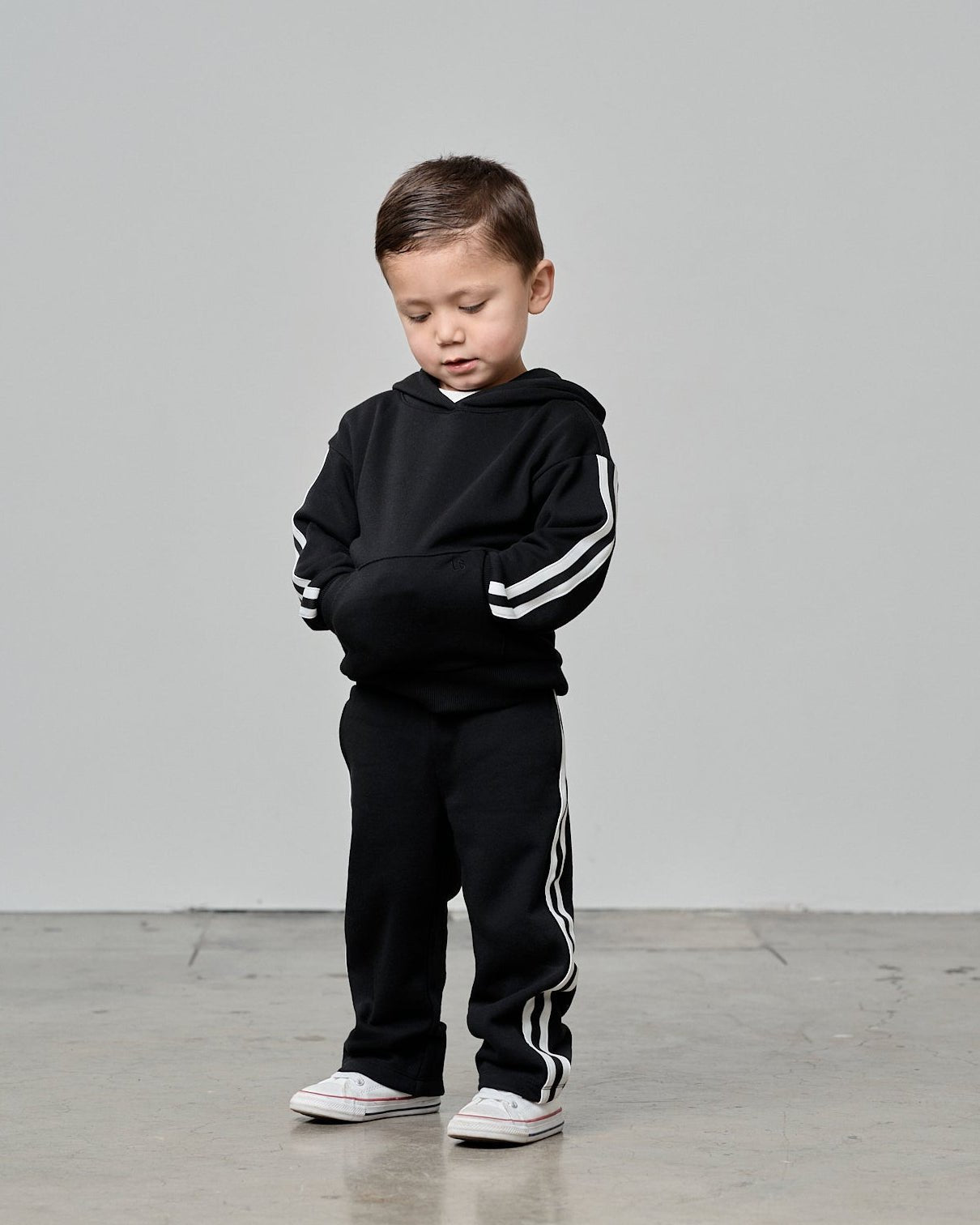 Side Trim Hoodie - Black
