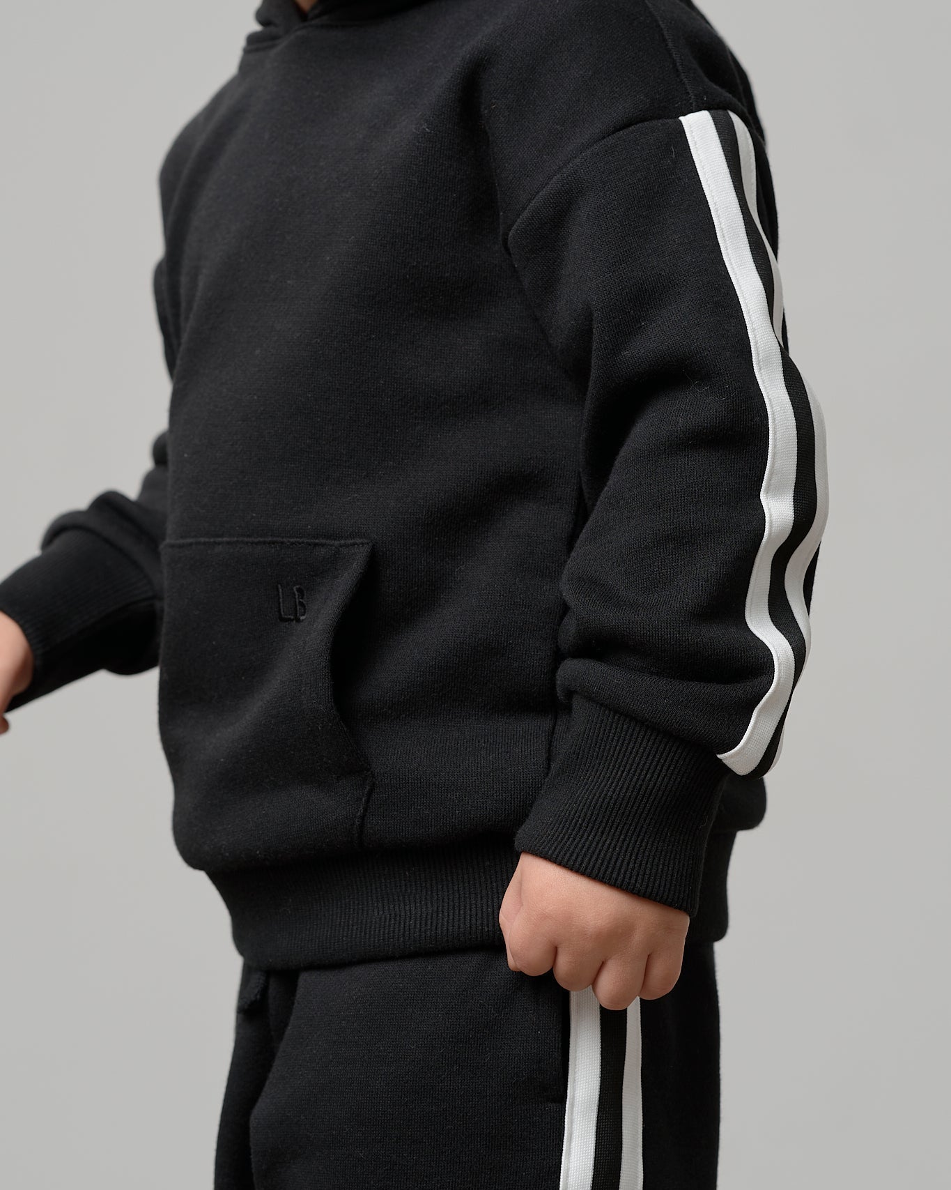 Side Trim Hoodie - Black