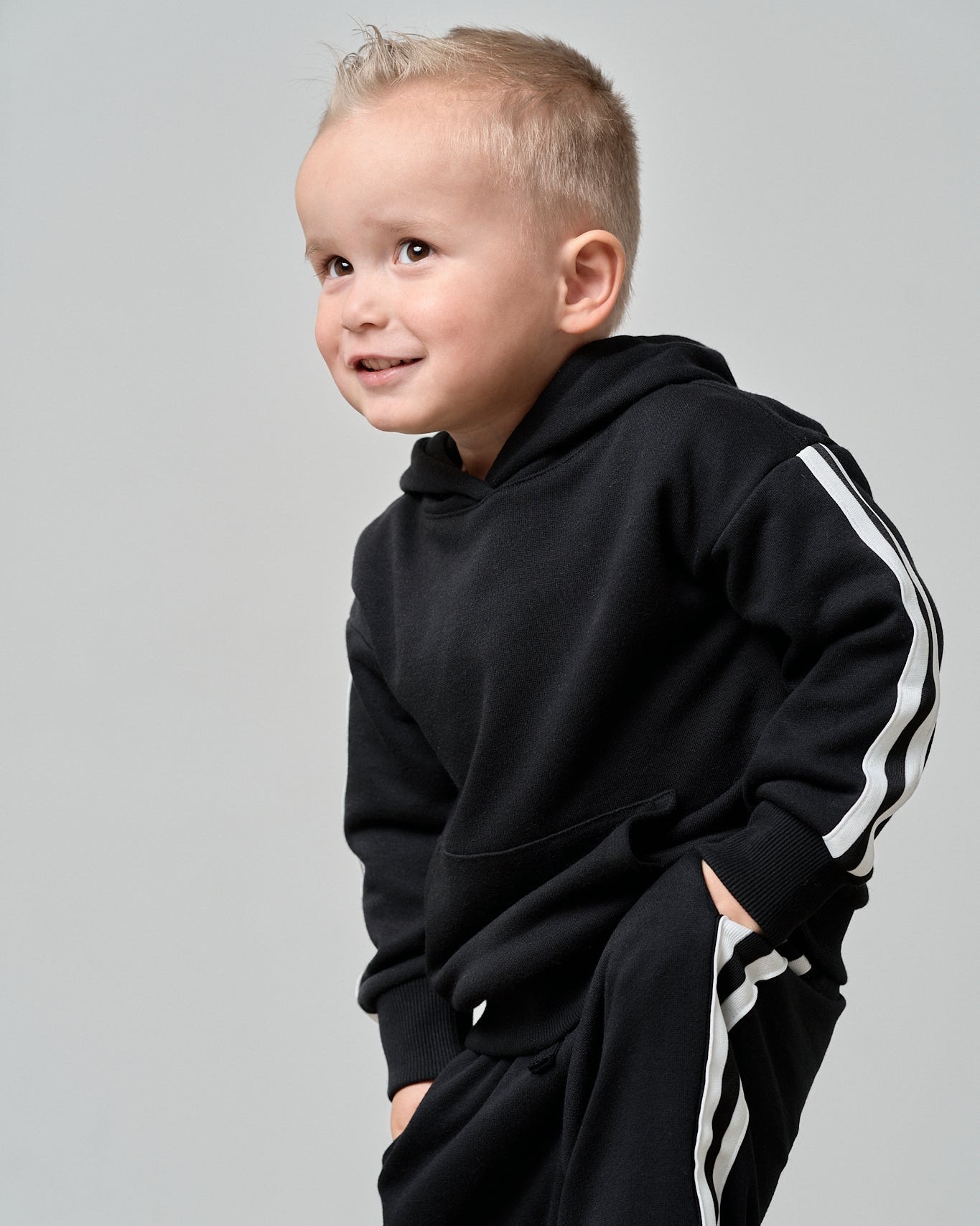 Side Trim Hoodie - Black