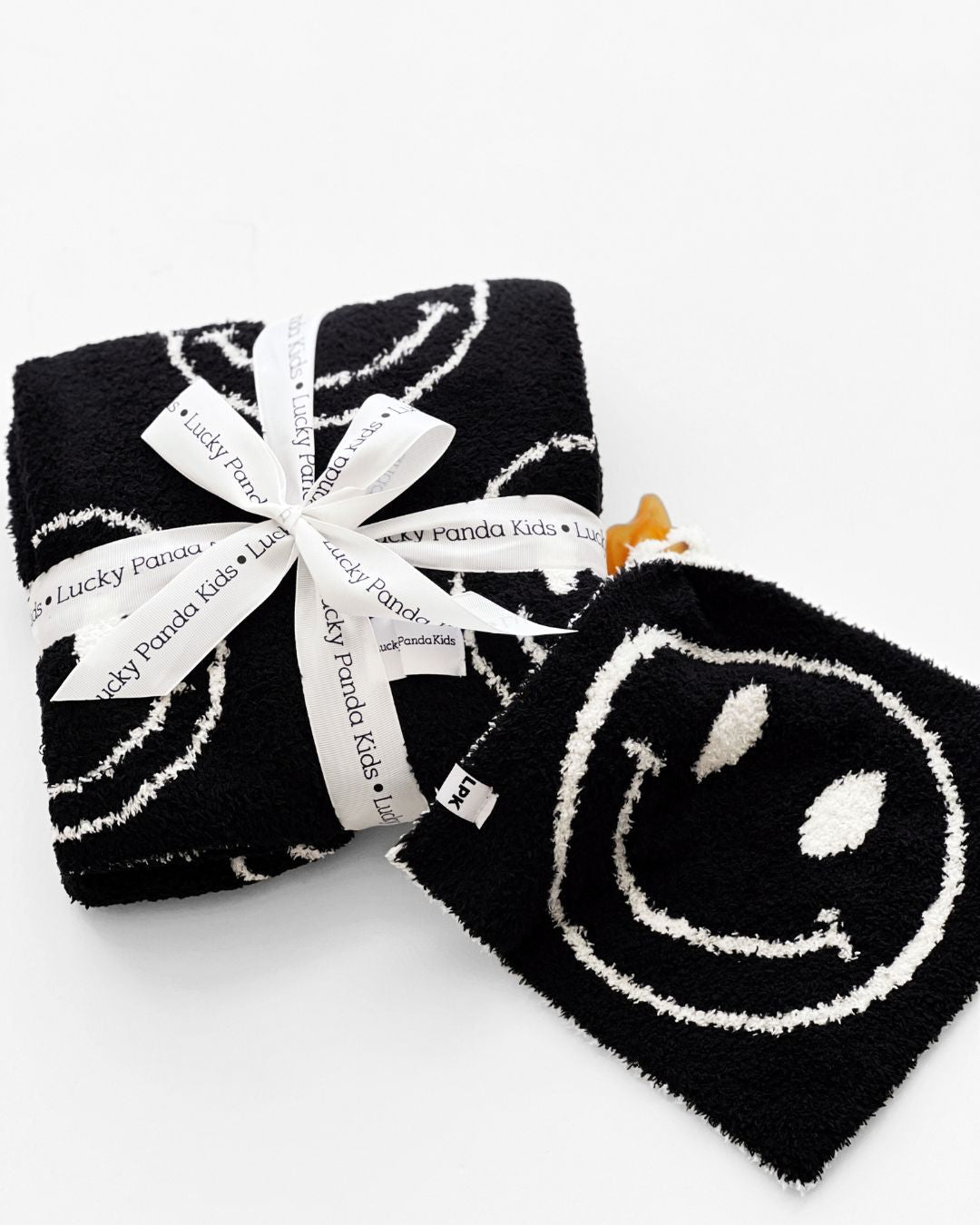 Smiley Plush Lovey | Black