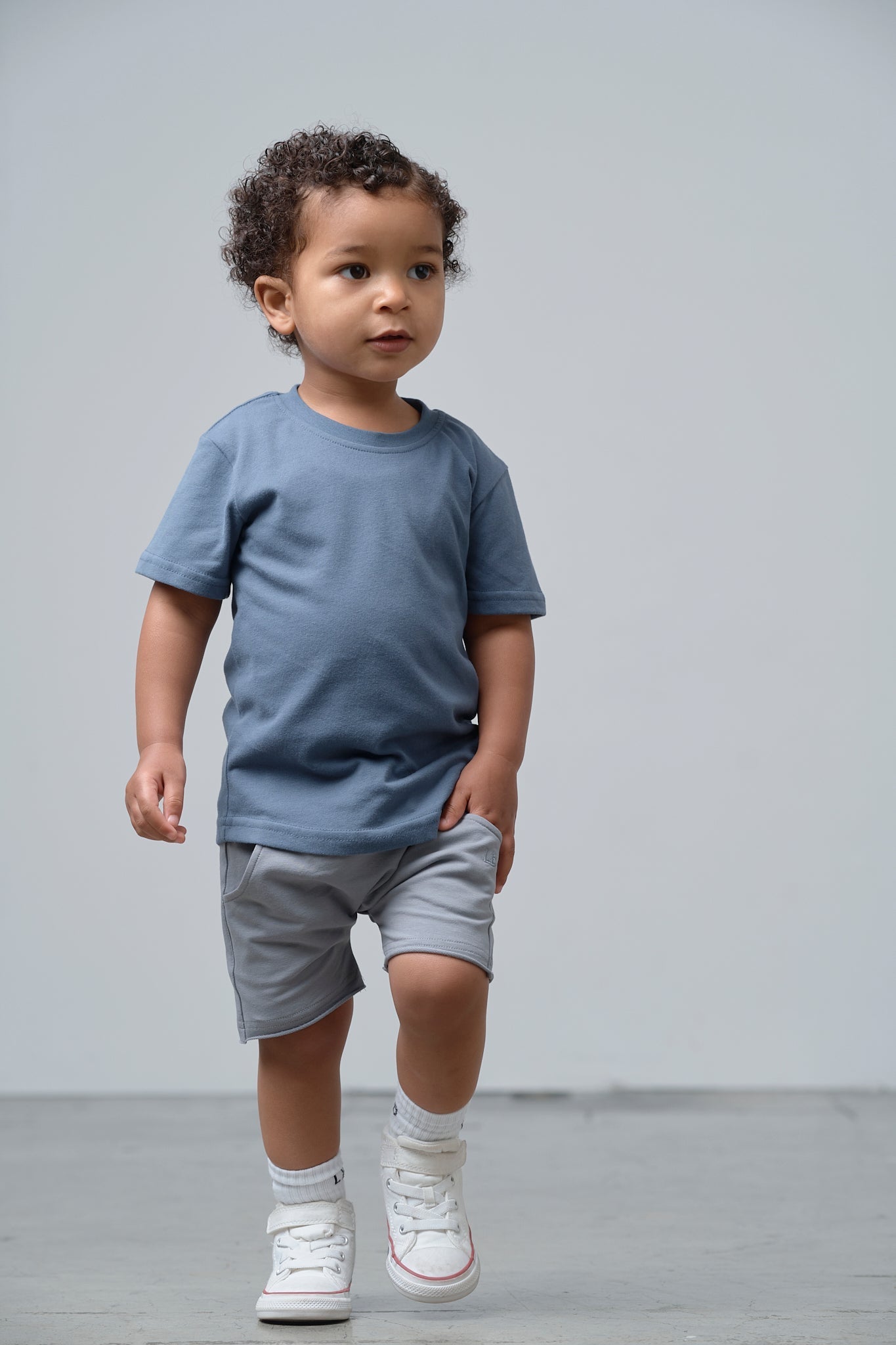Swoop Elevated Tee - Worn Indigo