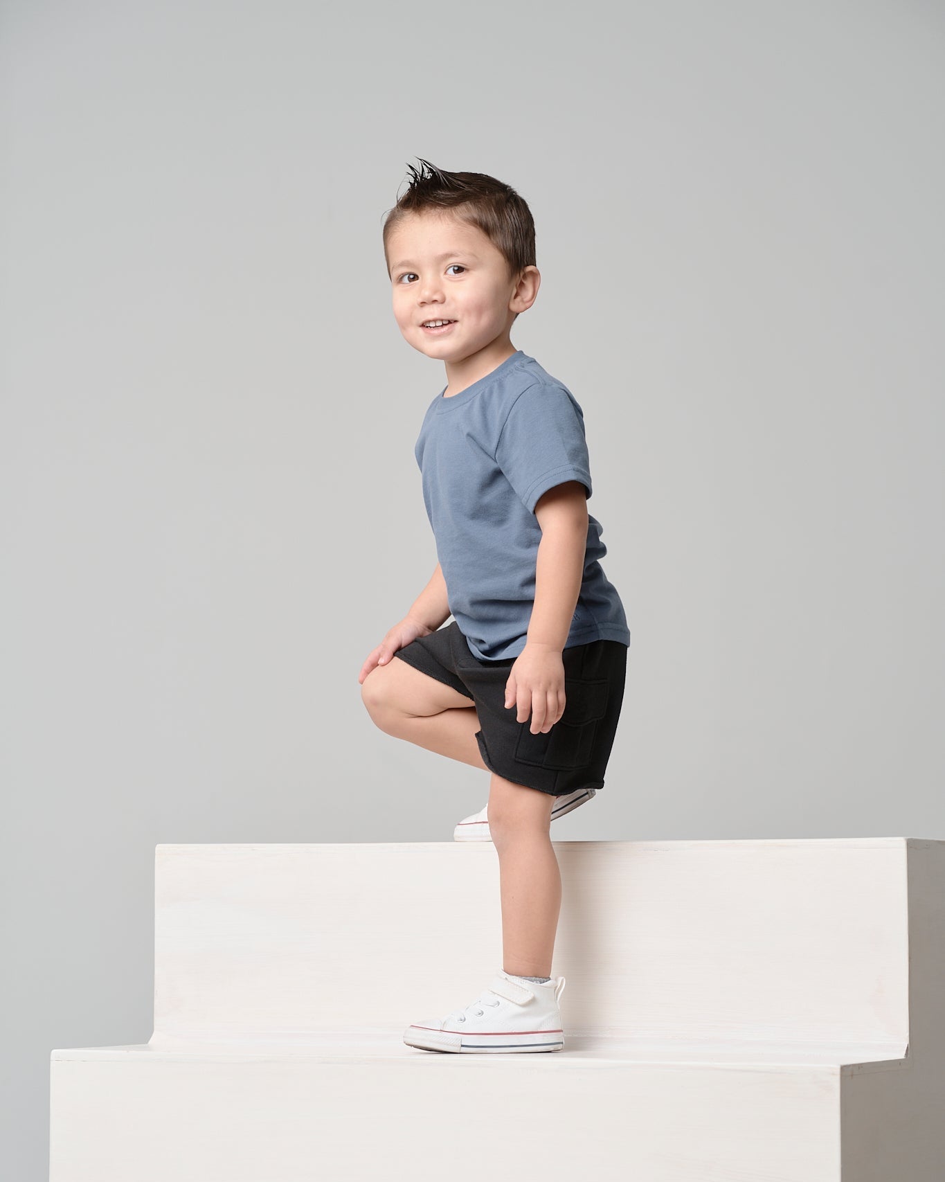 Swoop Elevated Tee - Worn Indigo