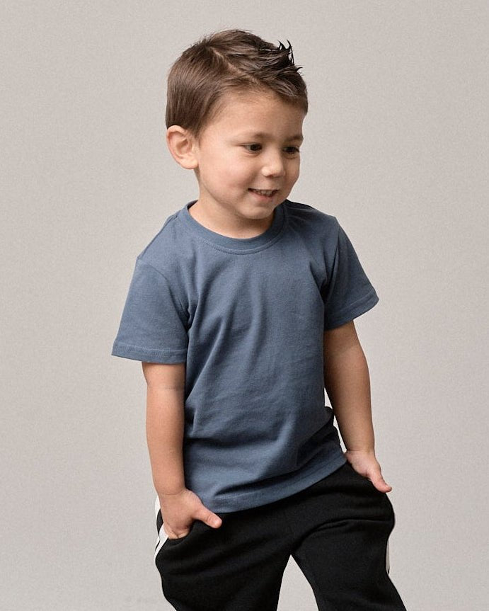 Swoop Elevated Tee - Worn Indigo