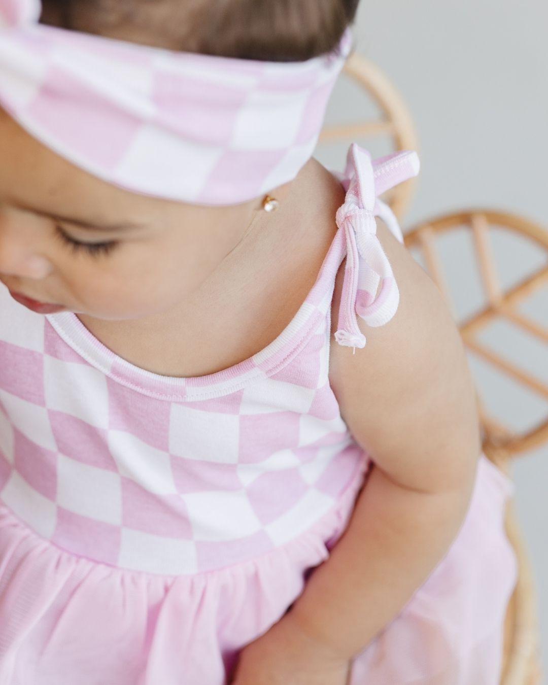 Tutu Romper | Checkered Pink