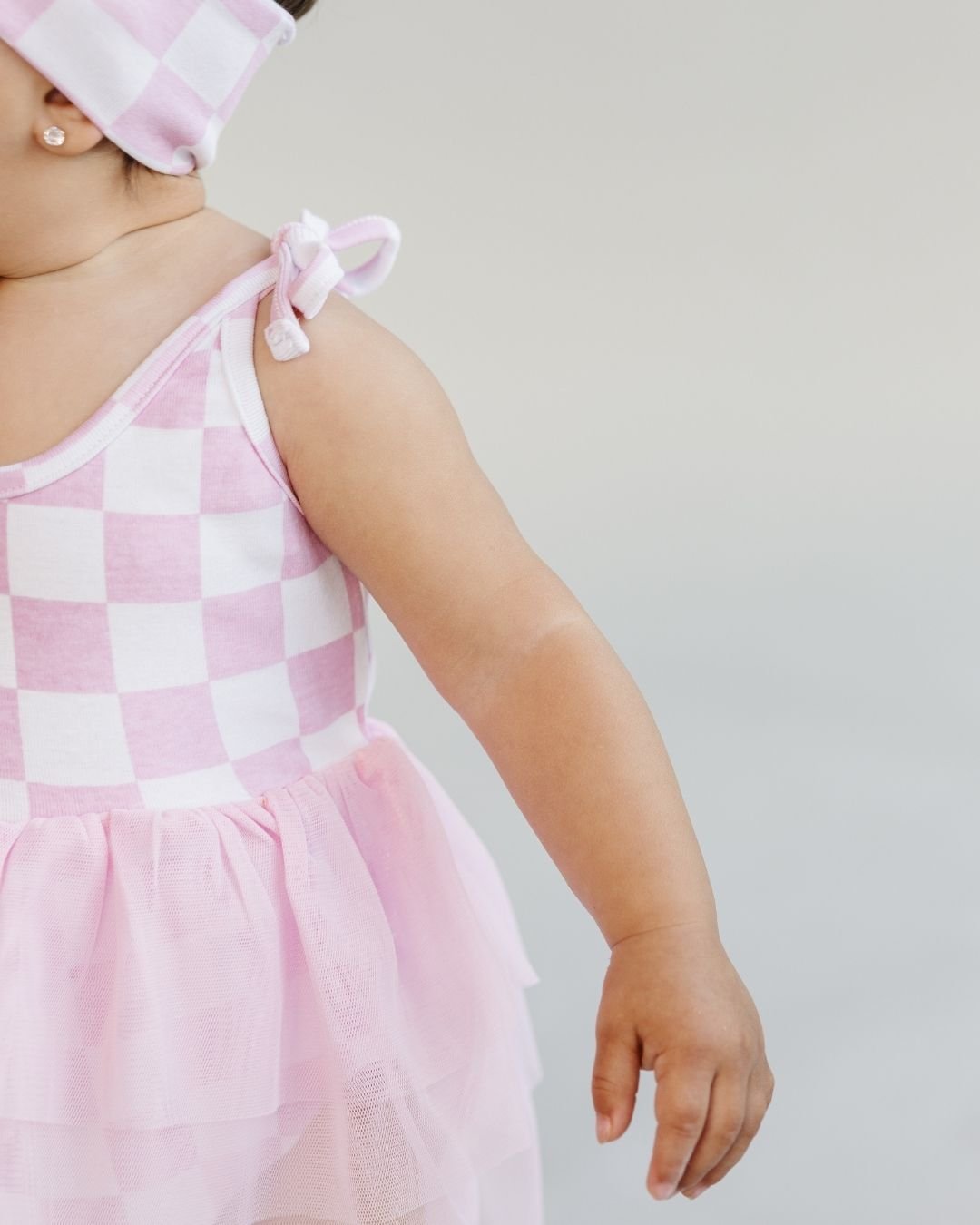 Tutu Romper | Checkered Pink