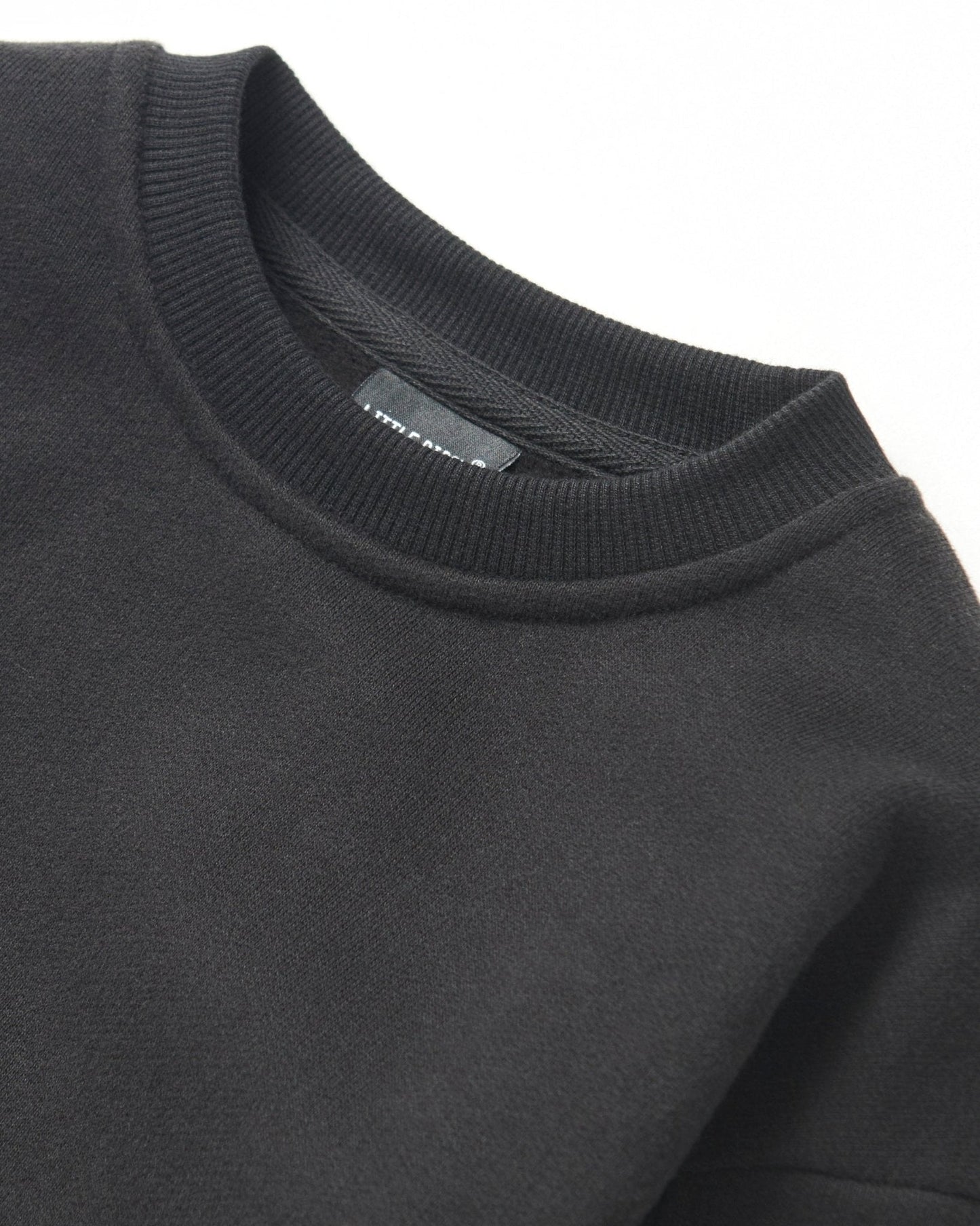 Waffle Hybrid Crewneck - Black