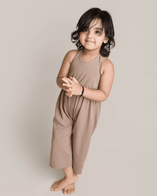 Willa Wide-Leg Halter Jumpsuit - Oatmeal
