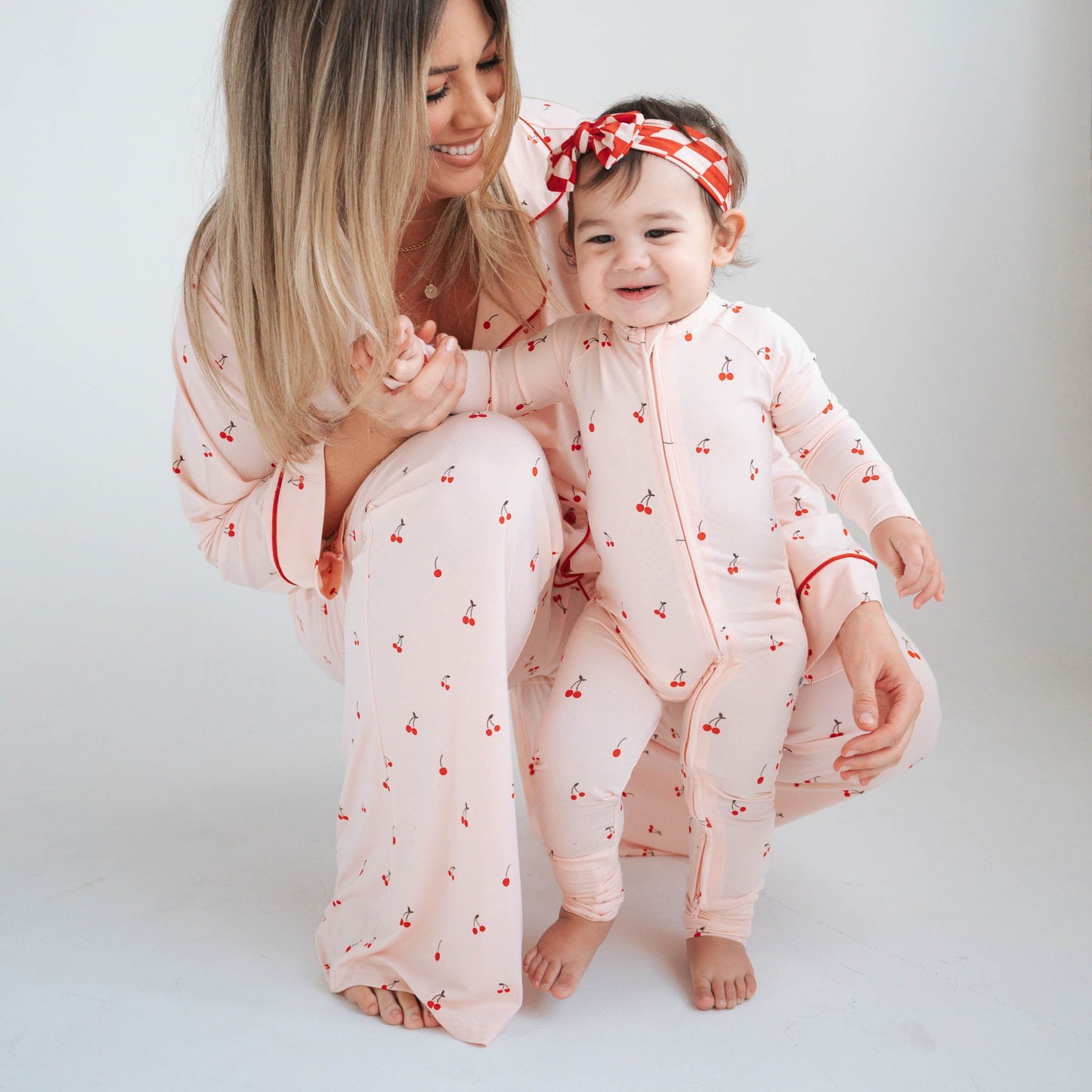 Cherry | Bamboo Zip Romper