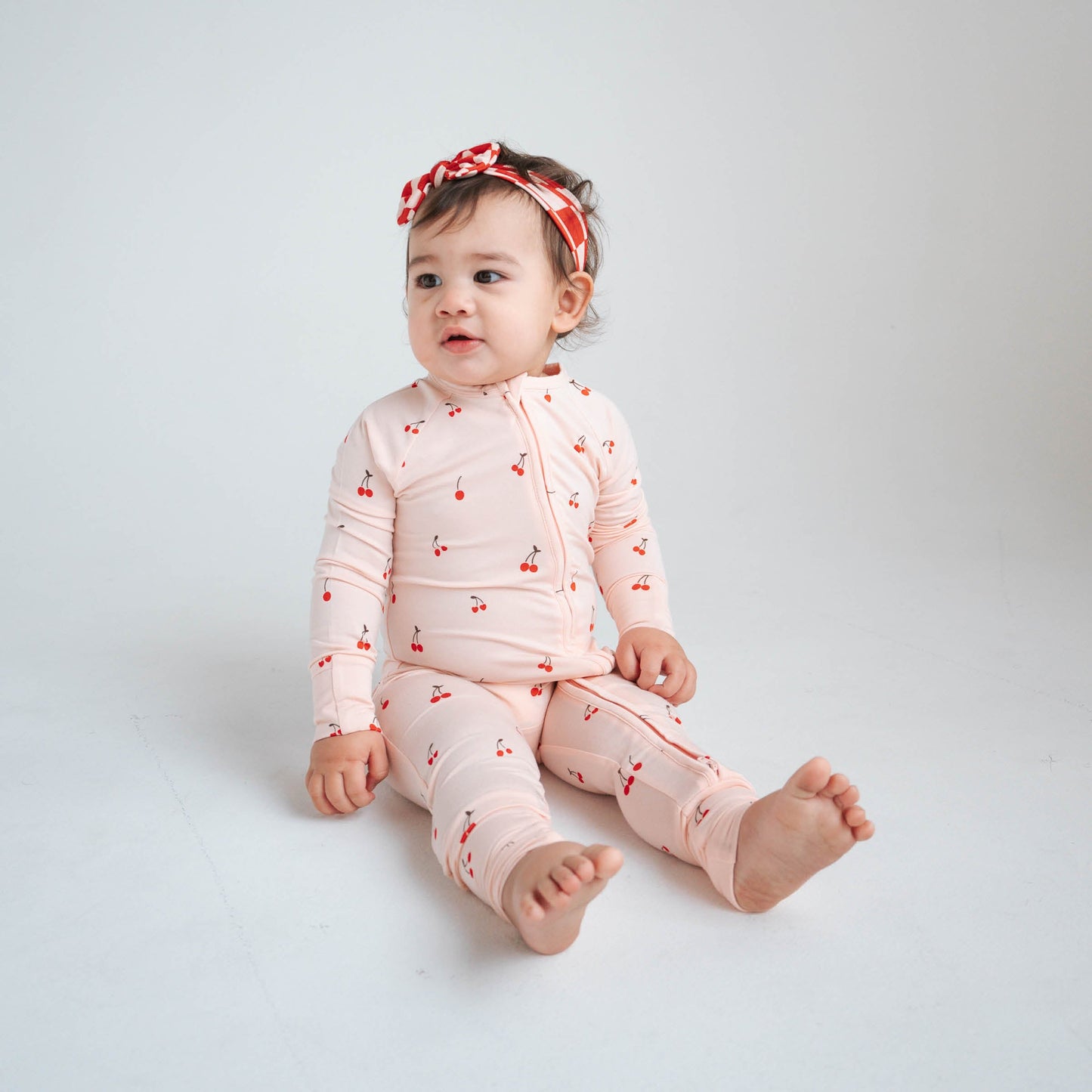 Cherry | Bamboo Zip Romper